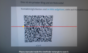 Barcode-Scanner – Erkennung läuft