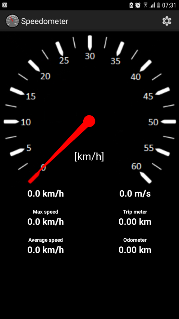 Speedometer AndroidApp als Tachometer fürs Fahrrad
