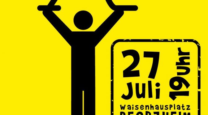 27. Juli 2018 um 19 Uhr am Waisenhausplatz – Die nächste Critical Mass in Pforzheim